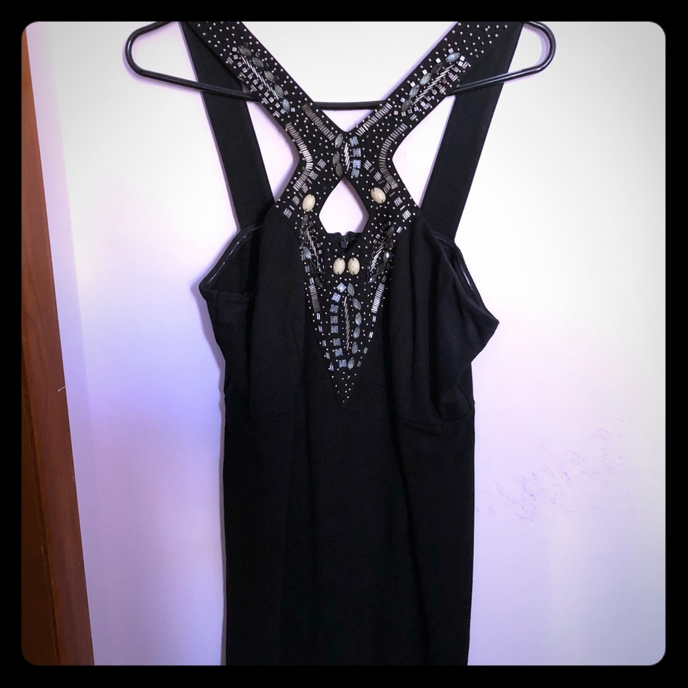 Black bodycon mini dress